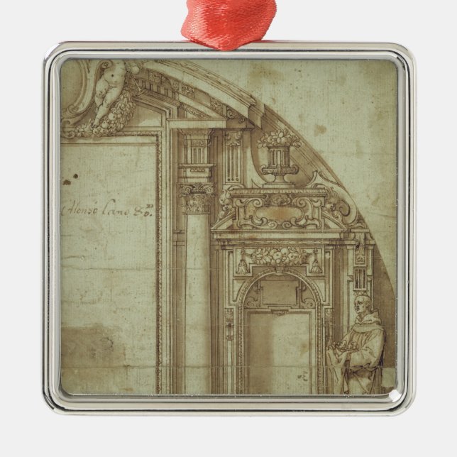 Arkitektonisk studie julgransprydnad metall (Framsidan)