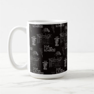 Arkitektoniska Linjedragningar och Flourishes - sv Kaffemugg