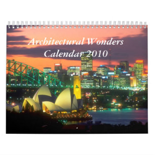 Arkitektoniska siktar av världskalendern 2010 kalender