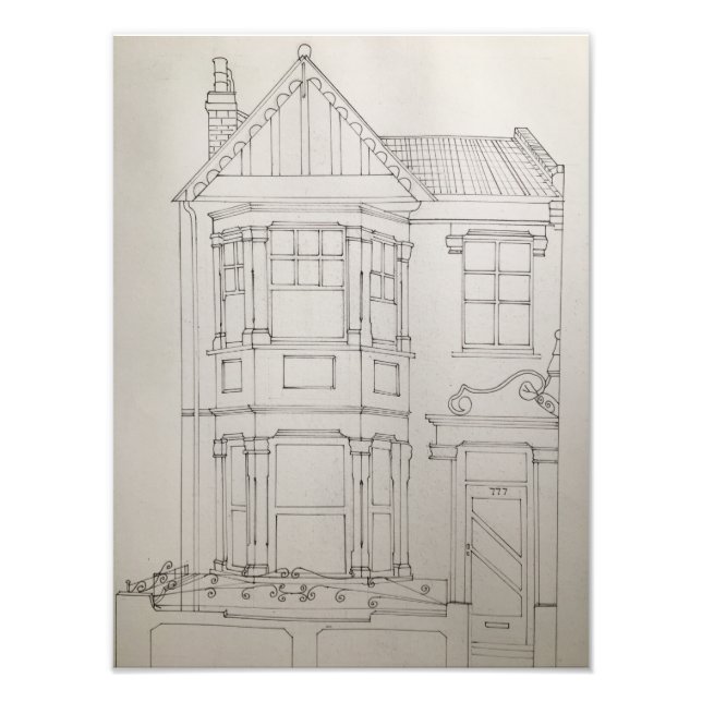 Arkitektoniskt hus fototryck (Framsidan)