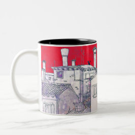 arkitektoniskt skissa Två-Tonad mugg