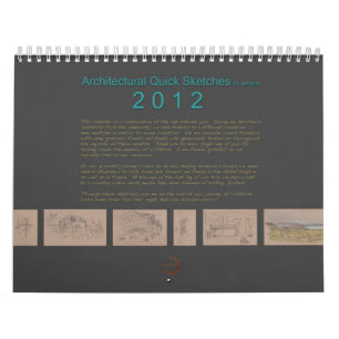 Arkitektoniskt skissar kalendern 2012 vid Janejira Kalender