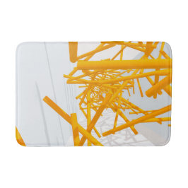 Arkitektoniskt utrymme med ljusgeometrisk form badrumsmatta