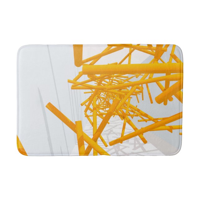 Arkitektoniskt utrymme med ljusgeometrisk form badrumsmatta (Framsidan)