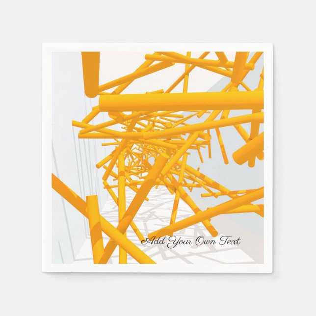 Arkitektoniskt utrymme med ljusgeometrisk form pappersservett (Framsidan)