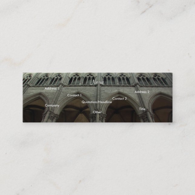 Arkitektprofilkort - Anpassade Mini Visitkort (Framsida)