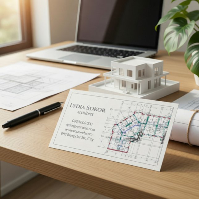 Arkitektritnings Visitenkort Visitkort (Skapare uppladdad)