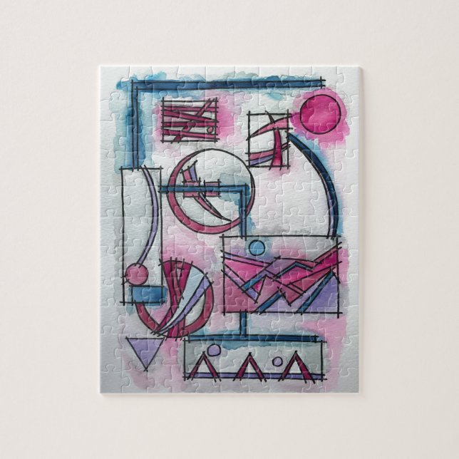 Arkitekt's Dream Three Modern Bauhaus Geometric Pussel (Vertikal)