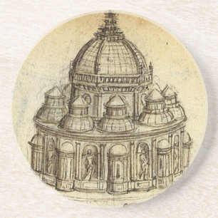 Arkitekttatedralstudie av Leonardo da Vinci Underlägg