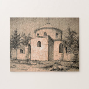 Arkitektur Ancienortodoxa Church Teckning Art Pussel