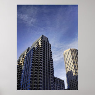 Arkitektur av i stadens centrum Boston Poster