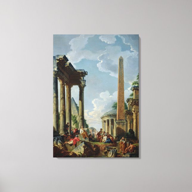 Arkitektur Capriccio med predikant Canvastryck (Framsida)
