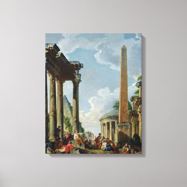 Arkitektur Capriccio med predikant Canvastryck (Framsida)