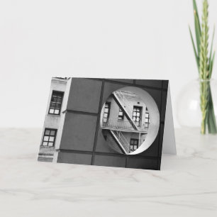 Arkitektur Circle & Linjer Black and White Photo Kort