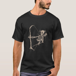 Arkitektur design Skeleton Archer med ben och pil T Shirt