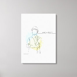 Arkitektur - enkel konst på en linje canvastryck