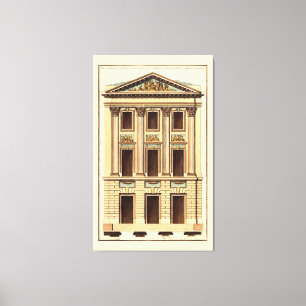 Arkitektur Facade av Jean Deneufforge Canvastryck