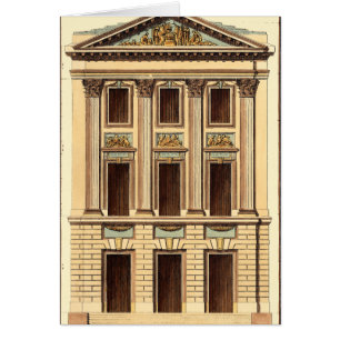 Arkitektur Facade av Jean Deneufforge Hälsningskort