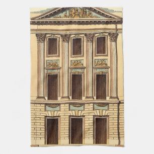 Arkitektur Facade av Jean Deneufforge Kökshandduk