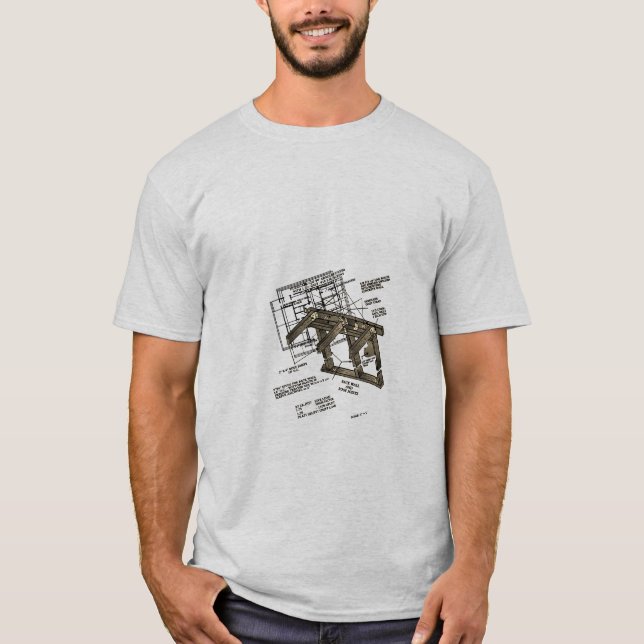 Arkitektur/Faux Blueprint T Shirt (Framsida)