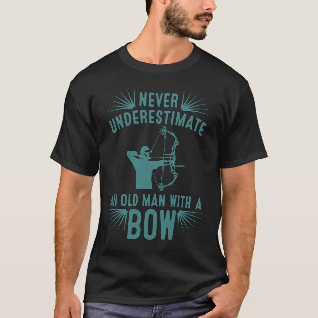 Arkitektur för Hjort Bow Hunter Manar Grandpa Hunt T Shirt (Framsida)