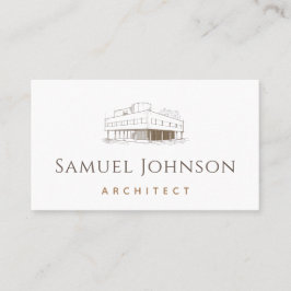 Arkitektur för modern ritad brun Byggnad Visitkort