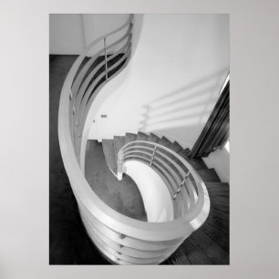 Arkitektur, foto - Elliptical Stair Hall Poster