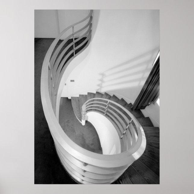 Arkitektur, foto - Elliptical Stair Hall Poster (Framsidan)
