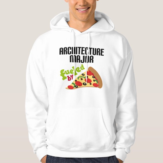 Arkitektur ha som huvudämne gåvan (Pizza) Sweatshirt Med Luva (Framsida)