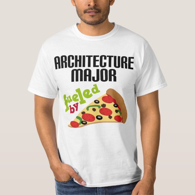 Arkitektur ha som huvudämne gåvan (Pizza) Tee Shirt (Framsida)