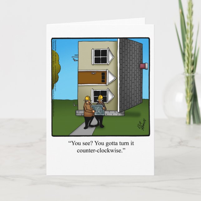 Arkitektur Humor hälsningskort Kort (Framsida)