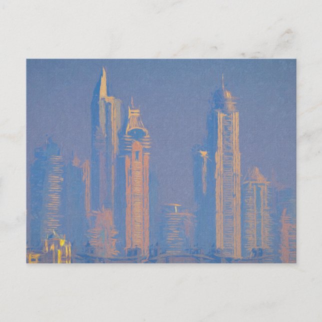 Arkitektur i Dubai Art Vykort (Framsida)