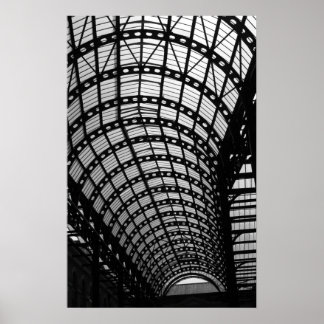 Arkitektur i svartvitt poster