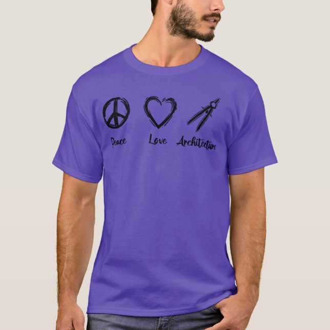 Arkitektur Kärlek retro T Shirt (Framsida)