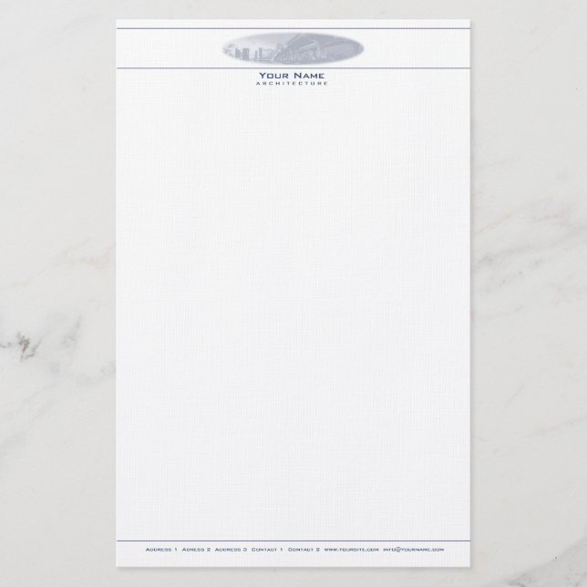 Arkitektur - Letterhead Brevpapper (Framsida)