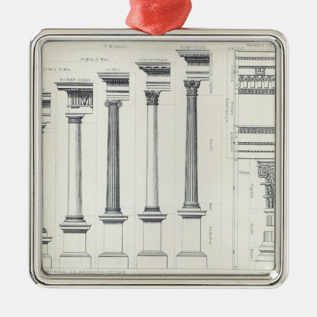 Arkitektur mig: Beställer av arkitektur Julgransprydnad Metall (Framsidan)