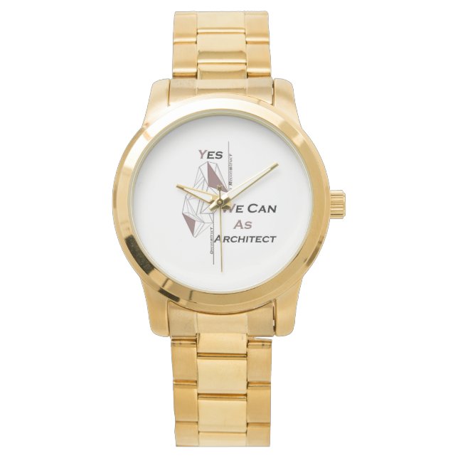 arkitektur, modern design, geometrisk konst, svart armbandsur (Framsida)