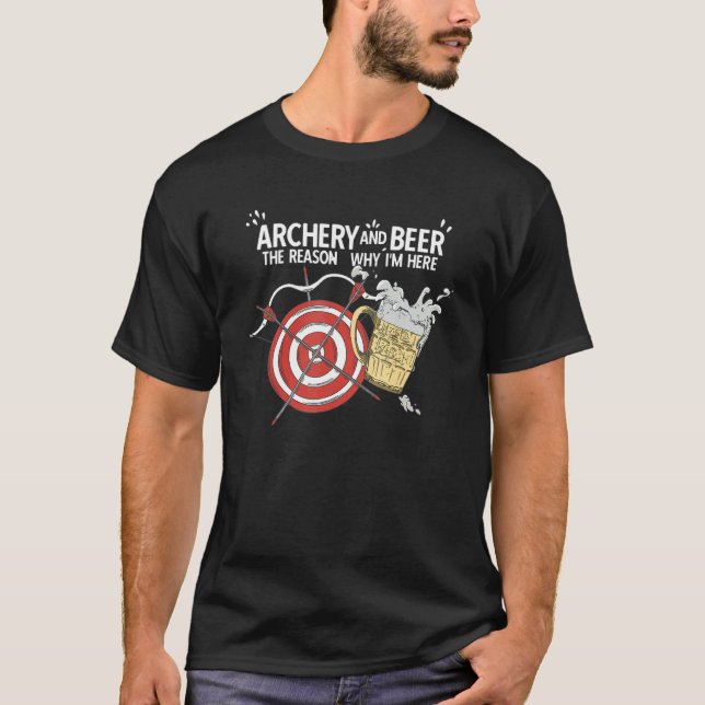 Arkitektur och beer Bow Hunting Archer Archery T Shirt (Framsida)