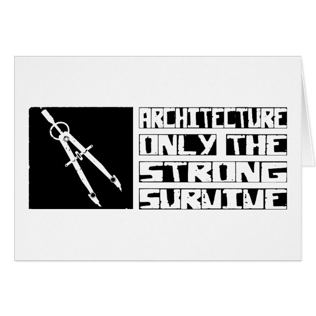 Arkitektur överlever hälsningskort (Framsidan Horizontal)