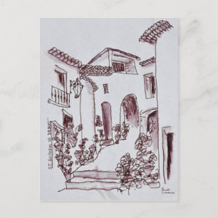 Arkitektur Saint-Guilhem-Le-Desert, Frankrike Vykort