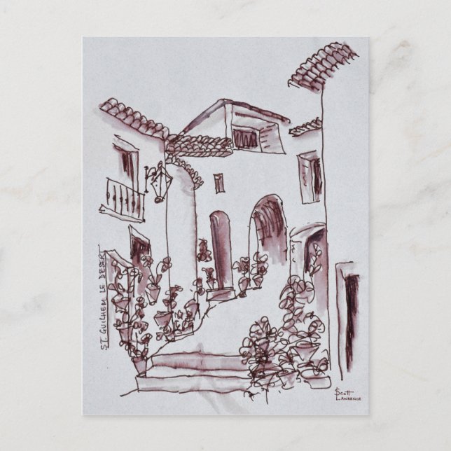 Arkitektur | Saint-Guilhem-Le-Desert, Frankrike Vykort (Framsida)