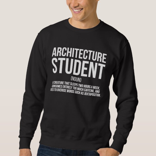 Arkitektur Student Definition Framtida Arkitekt T Lång Ärmad Tröja (Framsida)