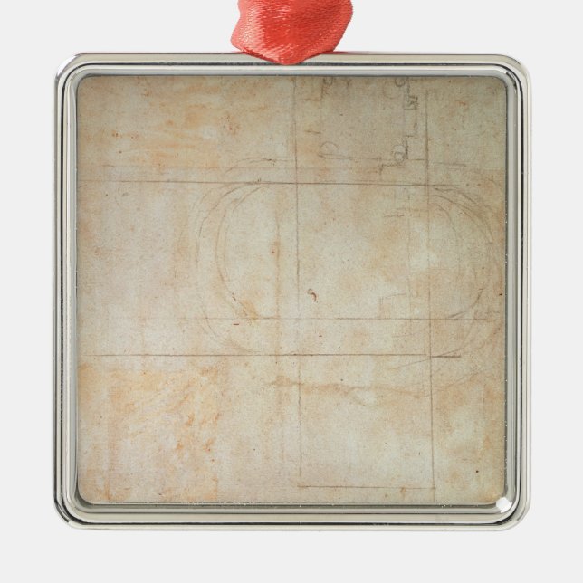 Arkitektur Teckning Julgransprydnad Metall (Framsidan)