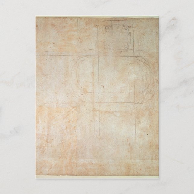 Arkitektur Teckning Vykort (Framsida)