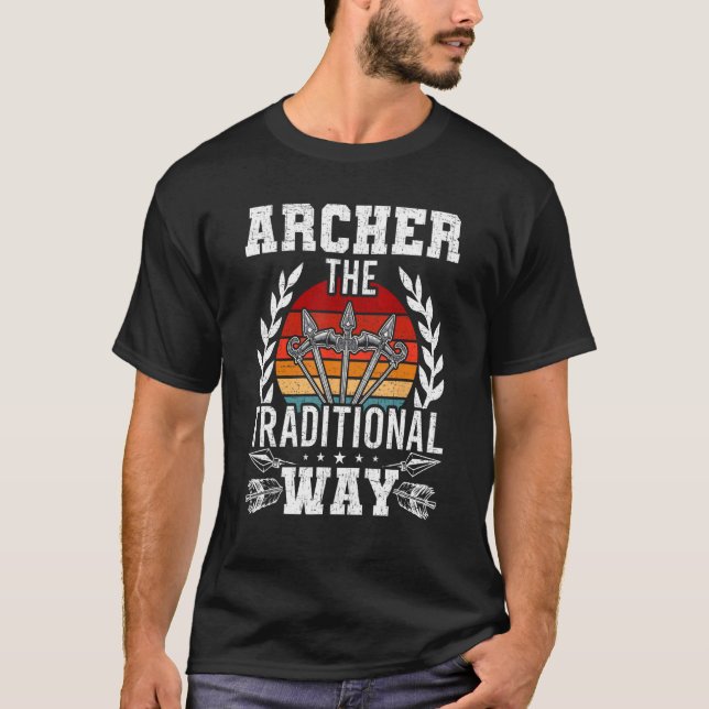 Arkitektur, traditionell bowhunter t shirt (Framsida)