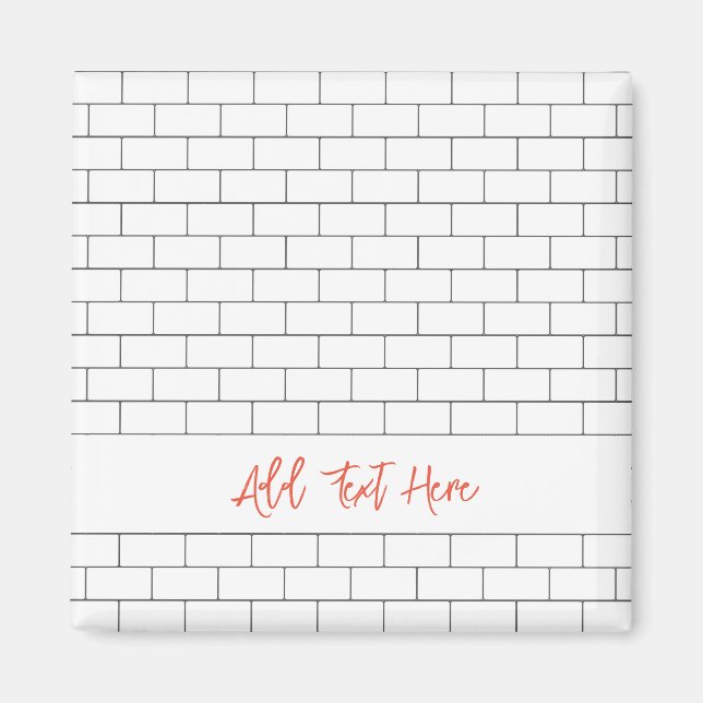 Arkitektur Tunnelbanan Tile Modern Classic Own Tex Magnet (Framsidan)