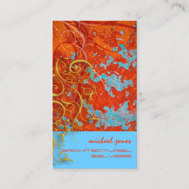 Arkitekturbäring/Faux Guld Filigree Swirls Visitkort (Framsida)