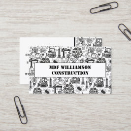 Arkitekturblått Ingenjör Mönster Visitkort