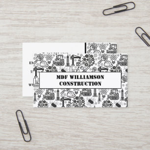 Arkitekturblått Ingenjör Mönster Visitkort