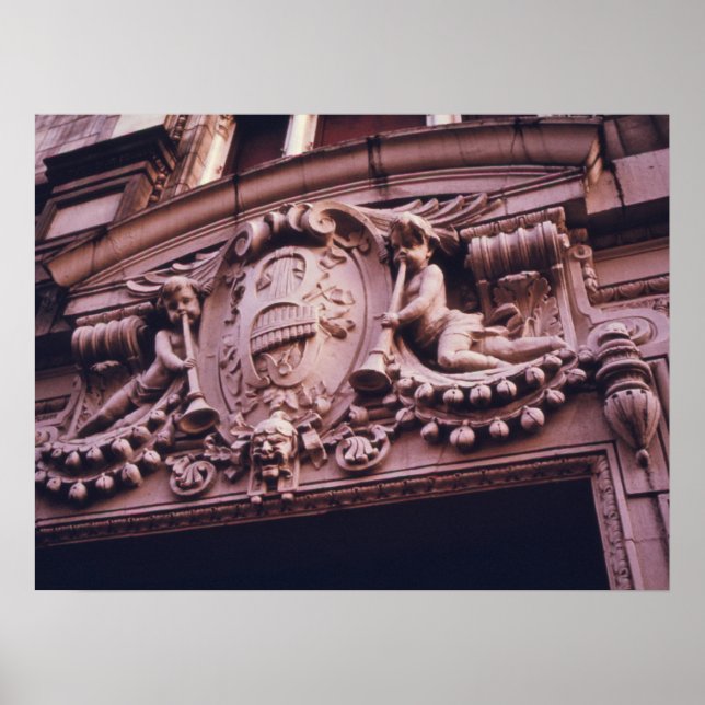 Arkitekturdetalj teater, Brooklyn, Vintage Poster (Framsidan)